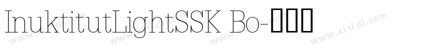 InuktitutLightSSK Bo字体转换